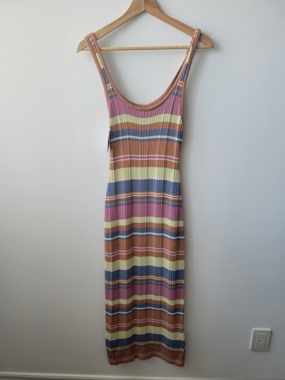 Roxy 100% Cotton Summer Knitted Midi Dress (M)